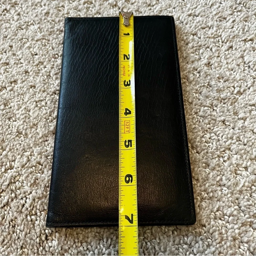 Prince Gardner Bifold Wallet Card Holder Black Full Grain Cowhide Paper Vintage